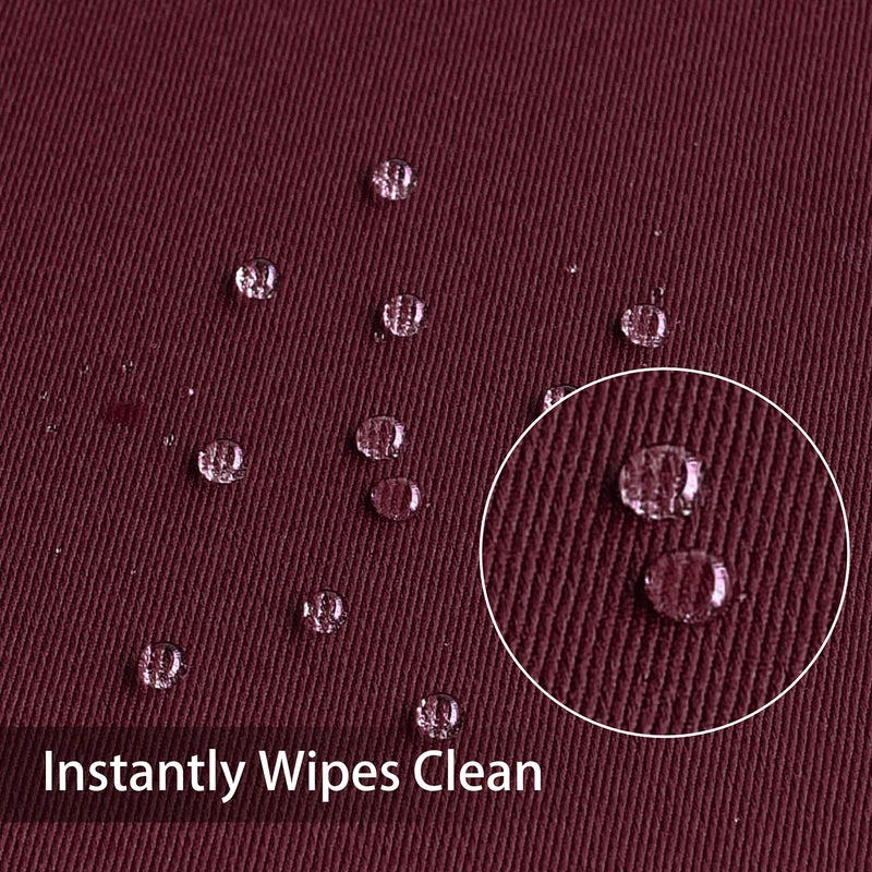 Obstal 210 GSM Round Burgundy Tablecloth - Oil-Proof Spill-Proof Waterproof Table Cloth, Christmas Decorations Fabric Table Cover Protector for Holiday Party (Burgundy, 60 Inch Diameter) - Image 2